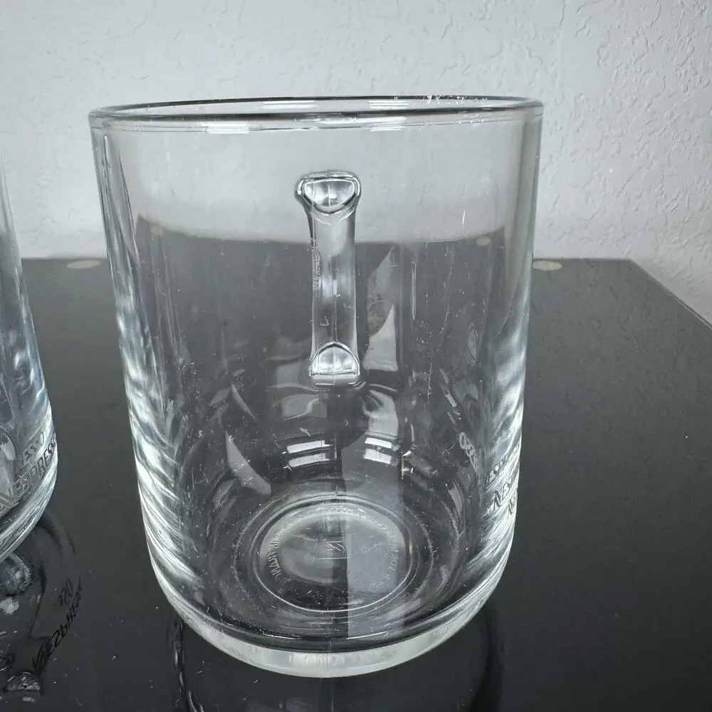 Nespresso Clear Glass Coffee Mug Set 13 fl oz Solid Color 4